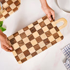 Serve And Slice Rectangle Checkered Atelier Board 45x21cm Nestasia