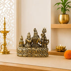 Brass Sitting Shiv Family Lightweight Idol (4.5 Inch) Vedansh Craft