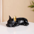 Bulldog Figurine Black Nestasia