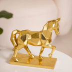Golden Trotting Horse Decor Nestasia