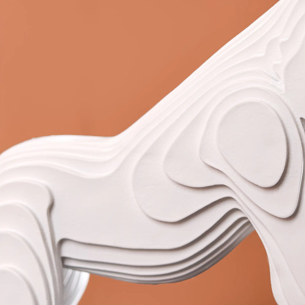 Minimalist Gorilla Sculpture White Nestasia