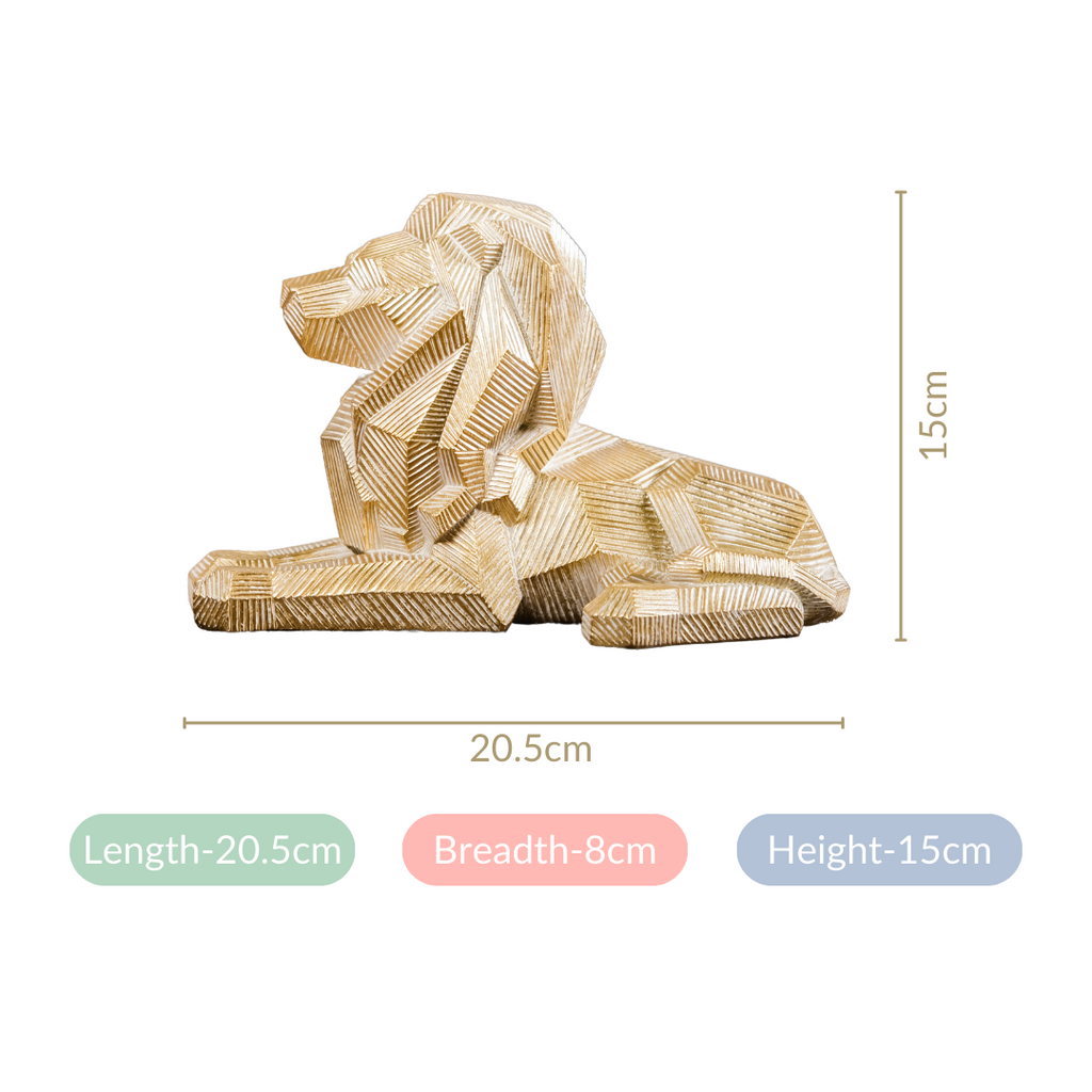 Majestic Lion Modern Decor Gold Nestasia