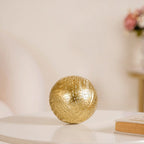Modern Art Yarn Ball Showpiece Gold Nestasia