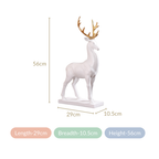 Snow Reindeer Showpiece White Large Nestasia