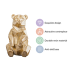 Gold Accent Bear Statue Nestasia
