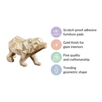 Geometric Bear Showpiece Gold Nestasia