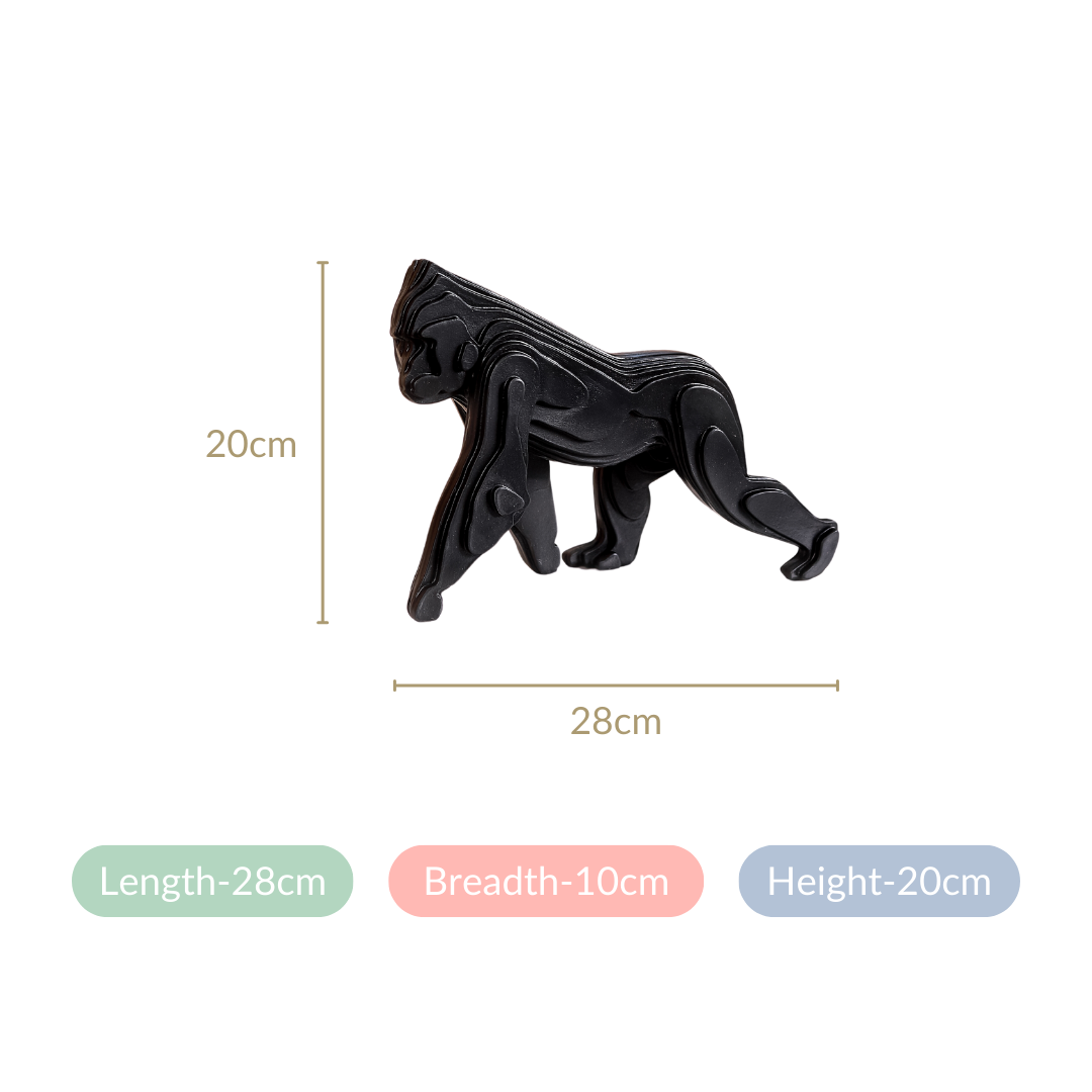 Modern Black Gorilla Showpiece Nestasia