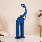 Sleek Elephant Figurine For Decor Blue Nestasia