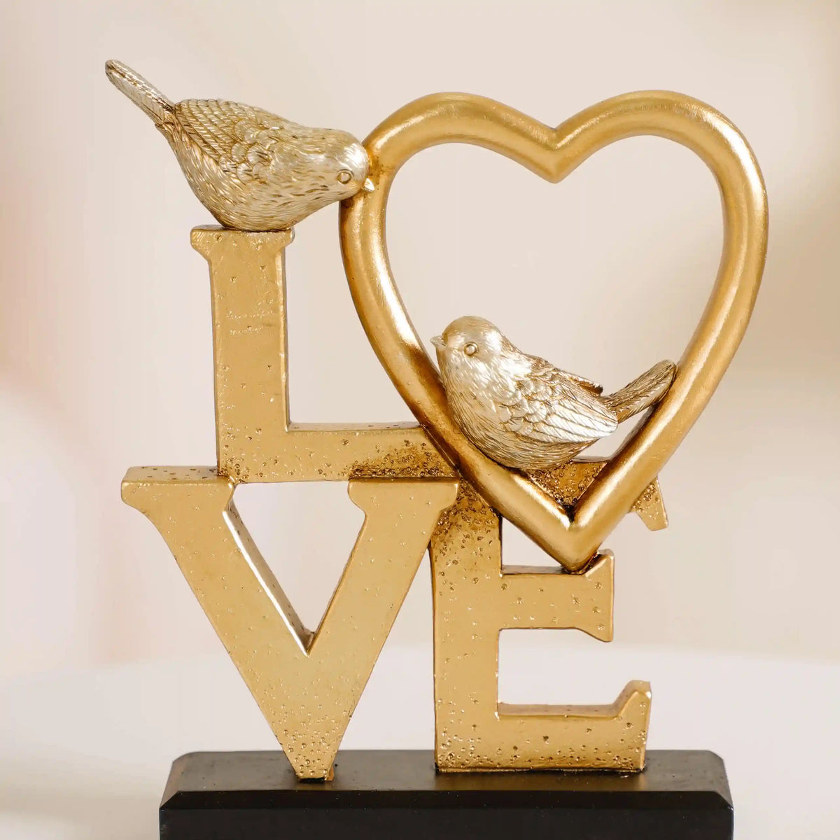 Love Birds Table Showpiece Gold Nestasia