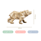 Geometric Bear Showpiece Gold Nestasia