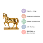 Golden Trotting Horse Decor Nestasia