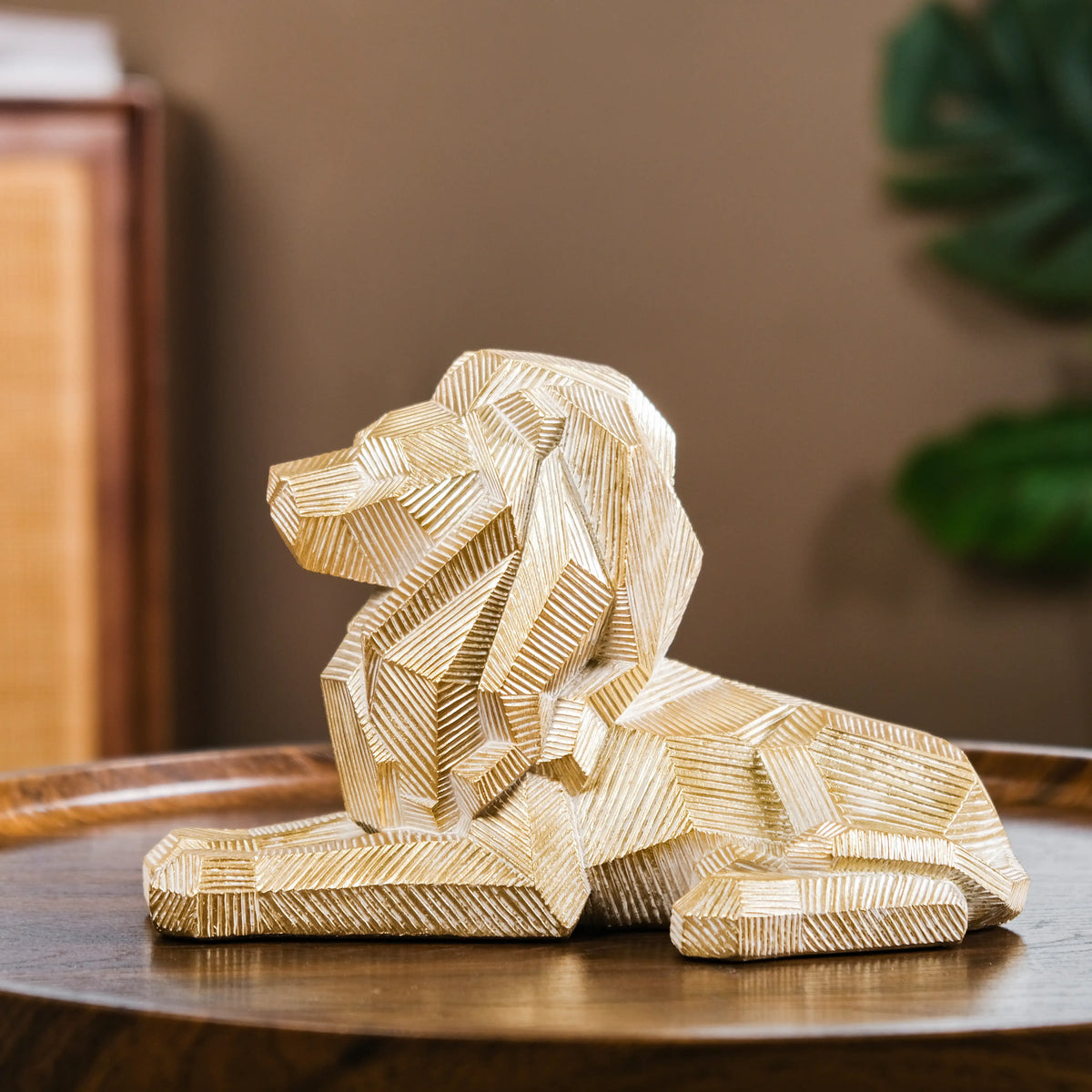 Majestic Lion Modern Decor Gold Nestasia