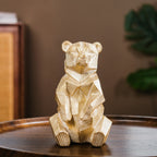 Gold Accent Bear Statue Nestasia