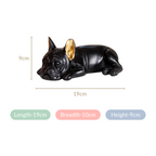 Bulldog Figurine Black Nestasia