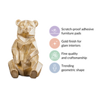 Gold Accent Bear Statue Nestasia