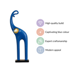 Sleek Elephant Figurine For Decor Blue Nestasia