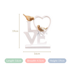 White Love Birds Showpiece Nestasia