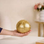 Modern Art Yarn Ball Showpiece Gold Nestasia