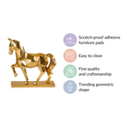 Golden Trotting Horse Decor Nestasia