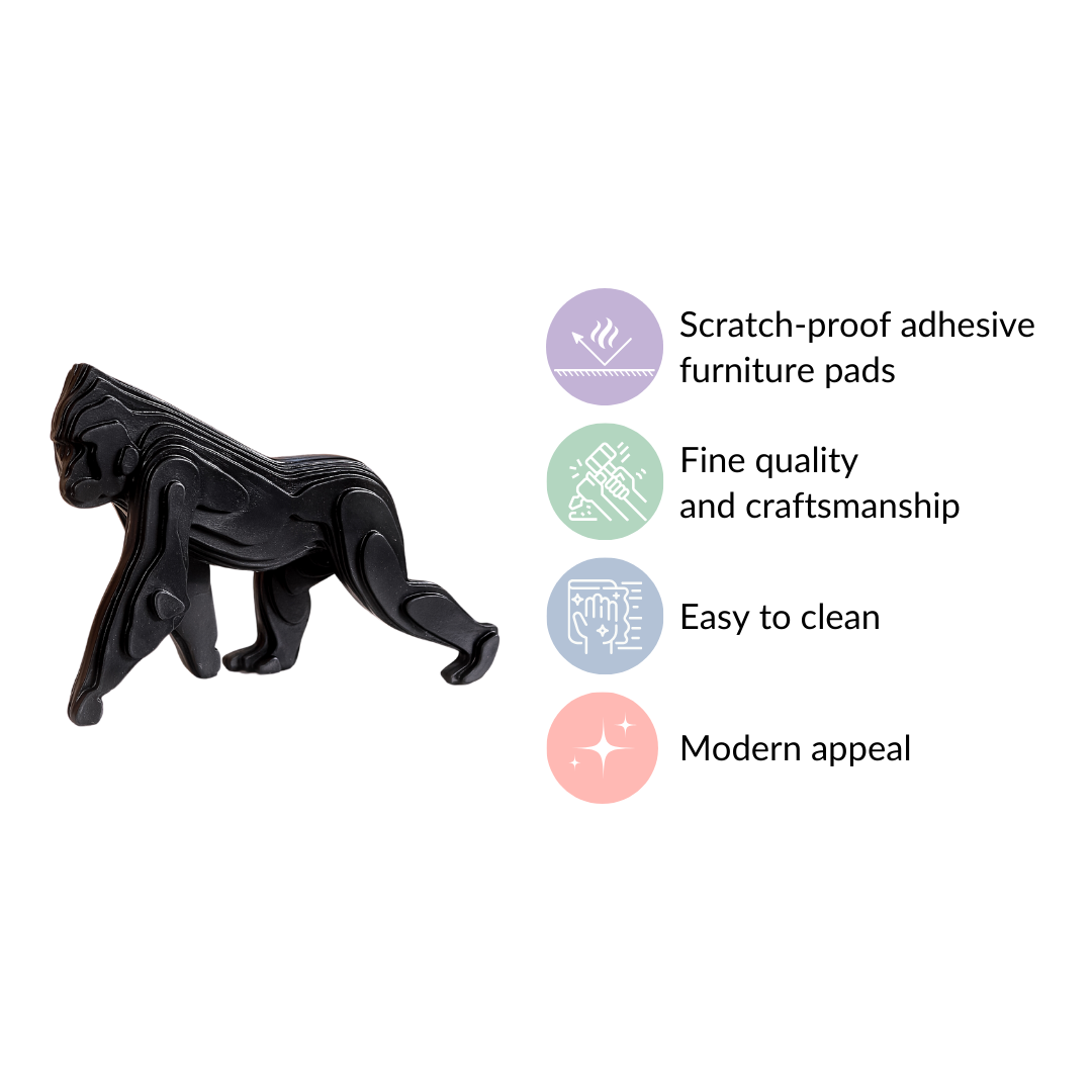Modern Black Gorilla Showpiece Nestasia