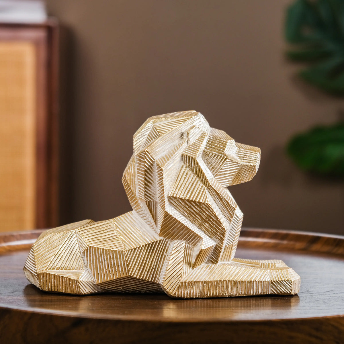 Majestic Lion Modern Decor Gold Nestasia