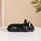 Bulldog Figurine Black Nestasia