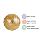 Modern Art Yarn Ball Showpiece Gold Nestasia