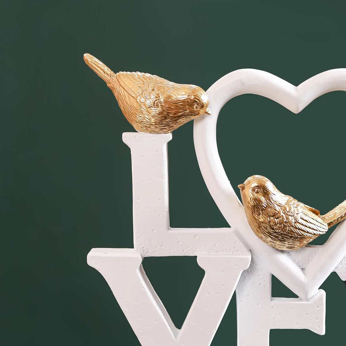 White Love Birds Showpiece Nestasia