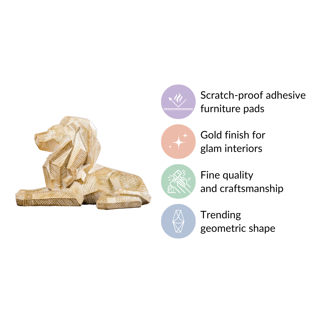 Majestic Lion Modern Decor Gold Nestasia