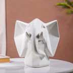 Contemporary Elephant Bust Ceramic Sculpture Nestasia