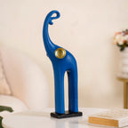 Sleek Elephant Figurine For Decor Blue Nestasia