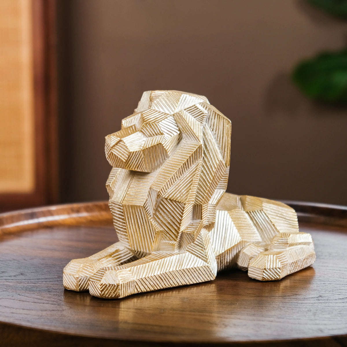 Majestic Lion Modern Decor Gold Nestasia