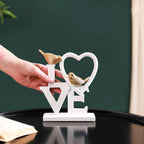 White Love Birds Showpiece Nestasia
