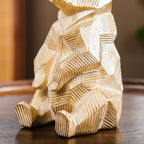 Gold Accent Bear Statue Nestasia