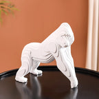 Minimalist Gorilla Sculpture White Nestasia