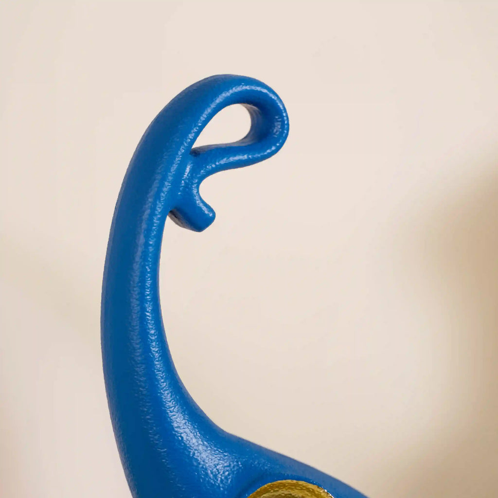 Sleek Elephant Figurine For Decor Blue Nestasia