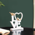 White Love Birds Showpiece Nestasia