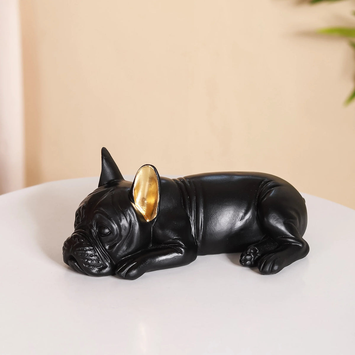 Bulldog Figurine Black Nestasia