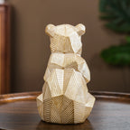 Gold Accent Bear Statue Nestasia