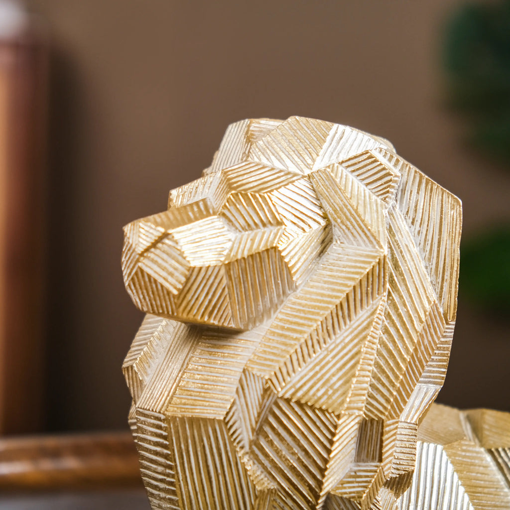 Majestic Lion Modern Decor Gold Nestasia