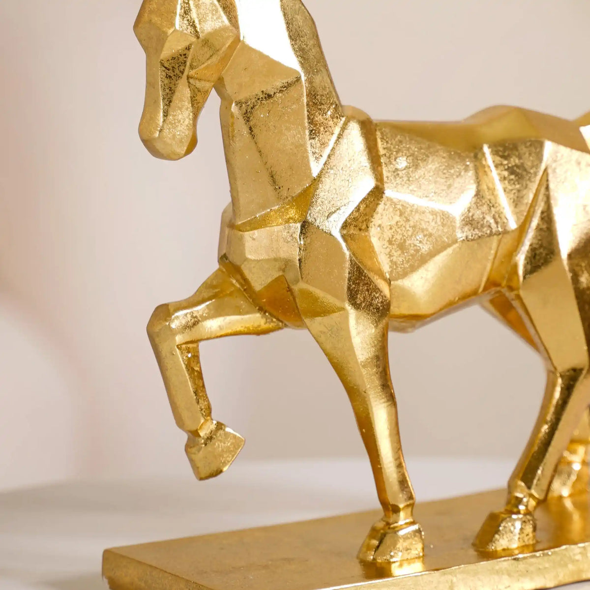 Golden Trotting Horse Decor Nestasia