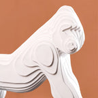 Minimalist Gorilla Sculpture White Nestasia