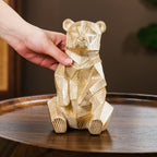 Gold Accent Bear Statue Nestasia