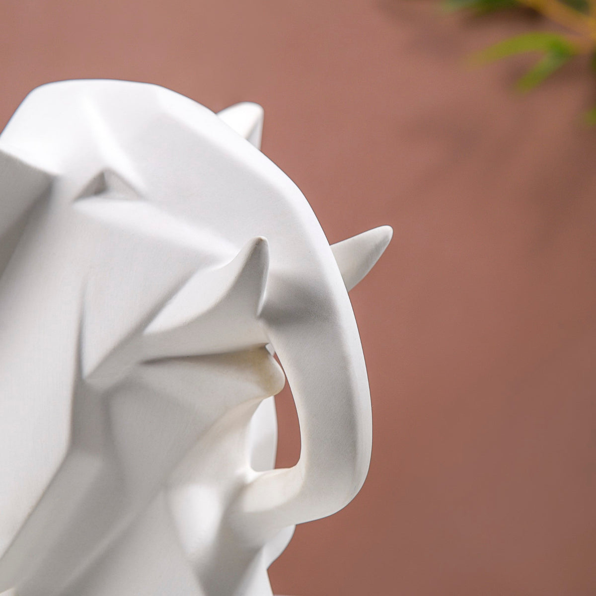 Contemporary Elephant Bust Ceramic Sculpture Nestasia
