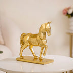 Golden Trotting Horse Decor Nestasia