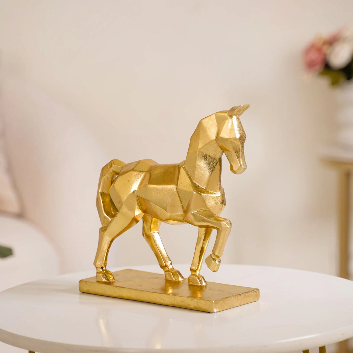 Golden Trotting Horse Decor Nestasia