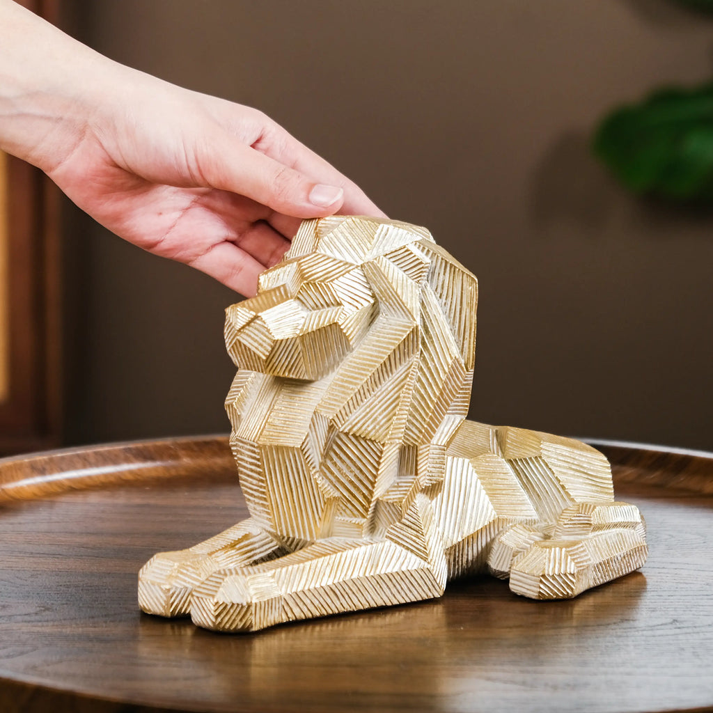 Majestic Lion Modern Decor Gold Nestasia