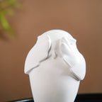 Minimalist Wise Owls Showpiece White Set Of 3 Nestasia