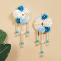 Festive Door Hanging With Pearl Blue Set Of 2 Nestasia