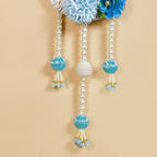 Festive Door Hanging With Pearl Blue Set Of 2 Nestasia